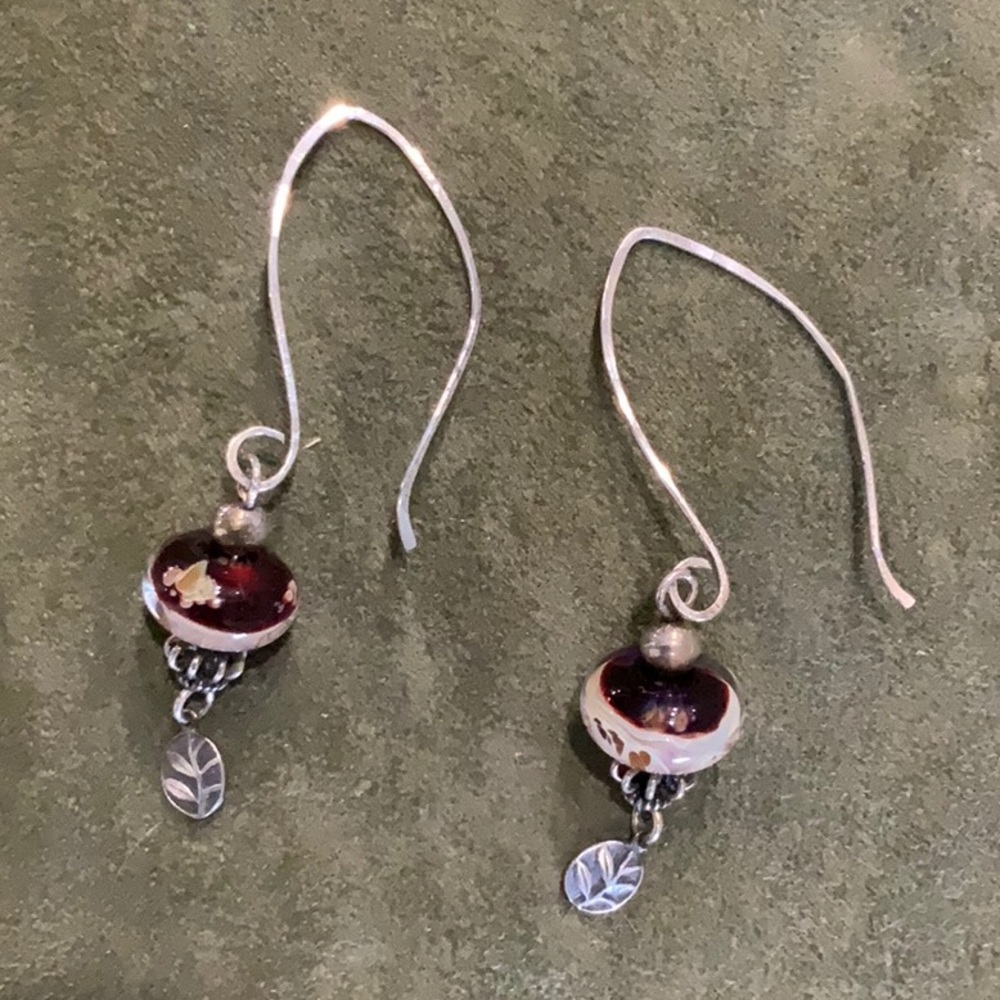 Sterling silver dangle earrings